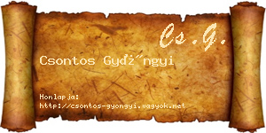 Csontos Gyöngyi névjegykártya