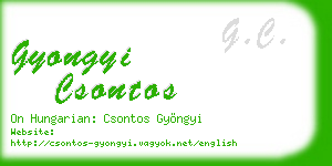 gyongyi csontos business card